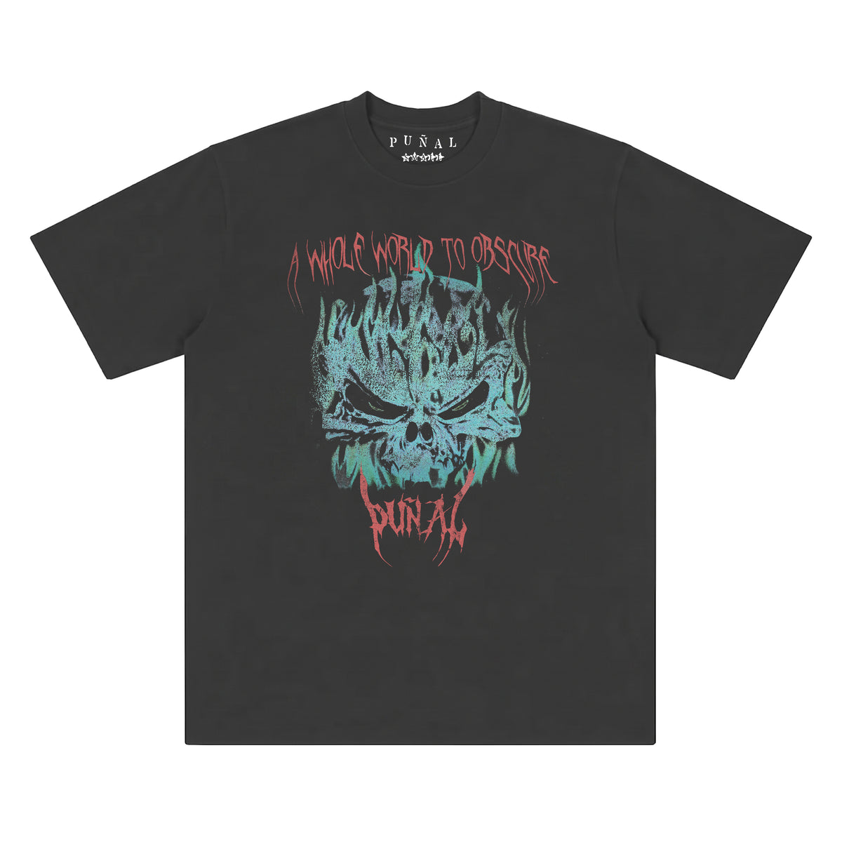 A WORLD OBSCURED FADED GRAY TEE