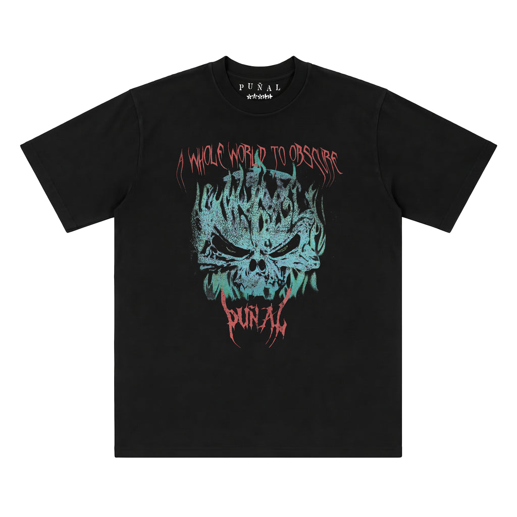 A WORLD OBSCURED BLACK TEE